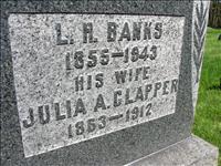 Banks, L. H. and Julia A. (Clapper)